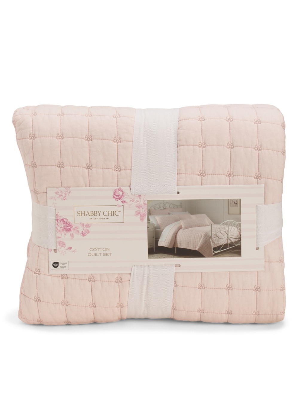 🎉LAST‎ PIECE🎉Shabby Chic Light Pink Quilted Cotton Quilt Set